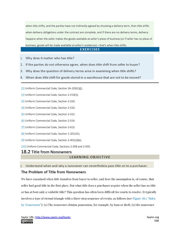 Business Law and the Legal Environment - Page 598